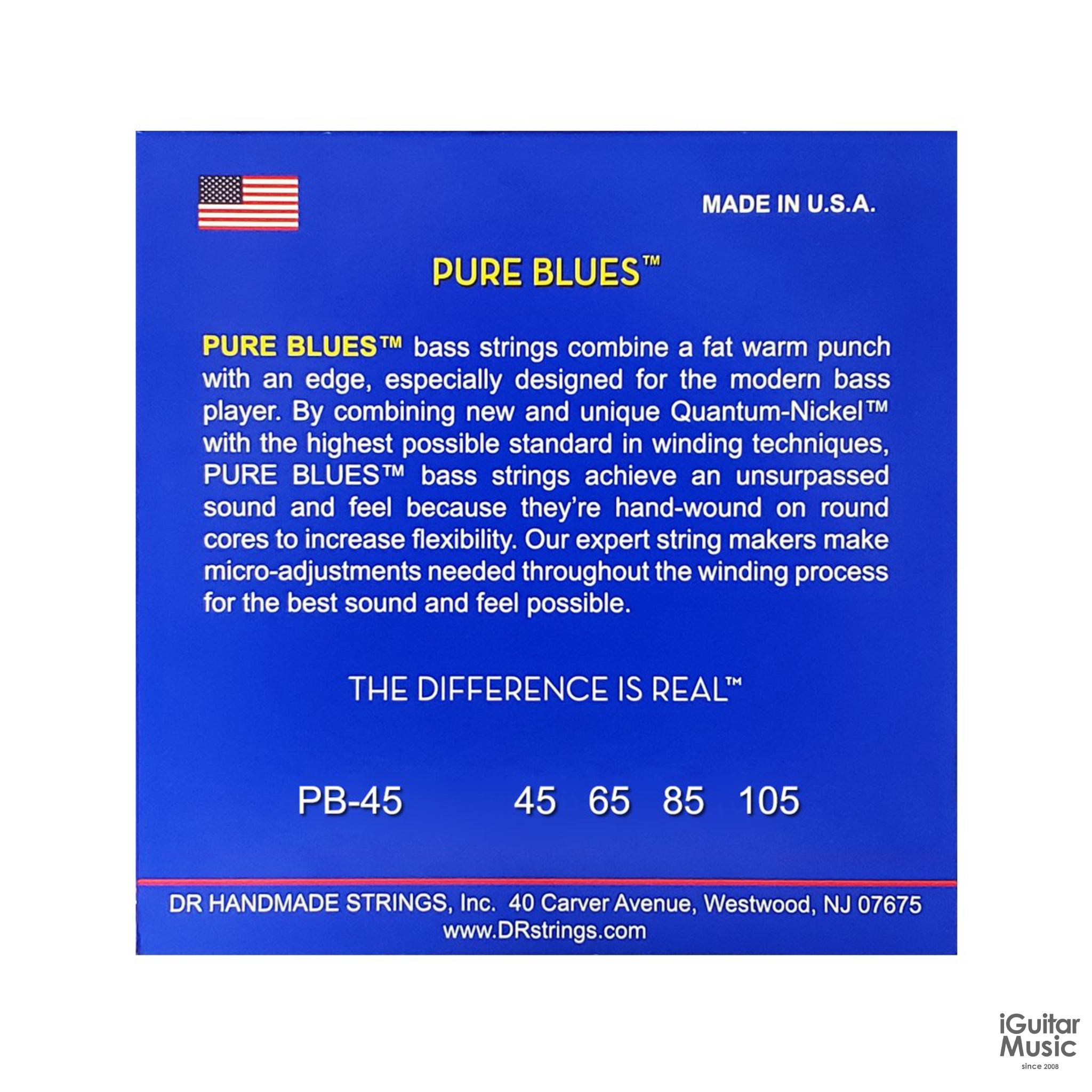 DR ベース弦 5弦 PURE BLUES カンタム ニッケル .045-.125 PB5-45