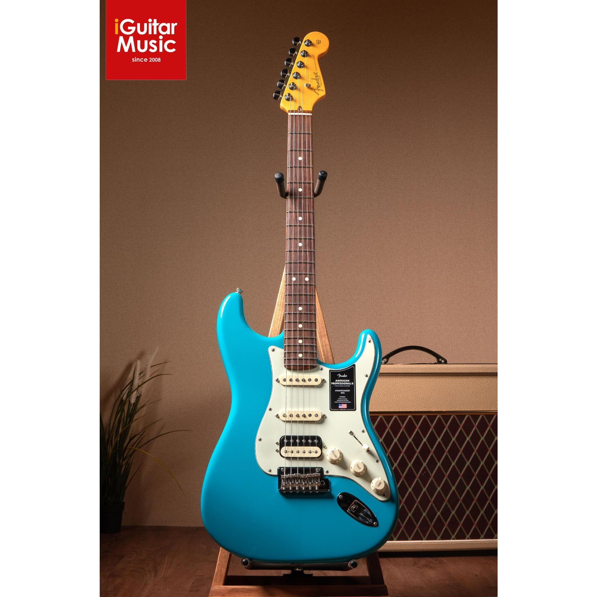 Fender American Professional II Stratocaster HSS – Miami Blue – ไอ